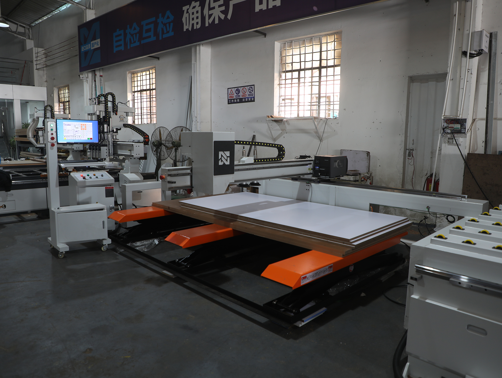 HK6 Large CNC Nesting Line With Automatic Labeling Machine Detail