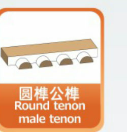 Round-tenon male tenon