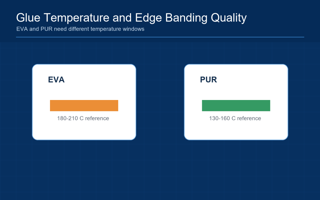 How Glue Temperature Affects EVA and PUR Edge Banding Quality